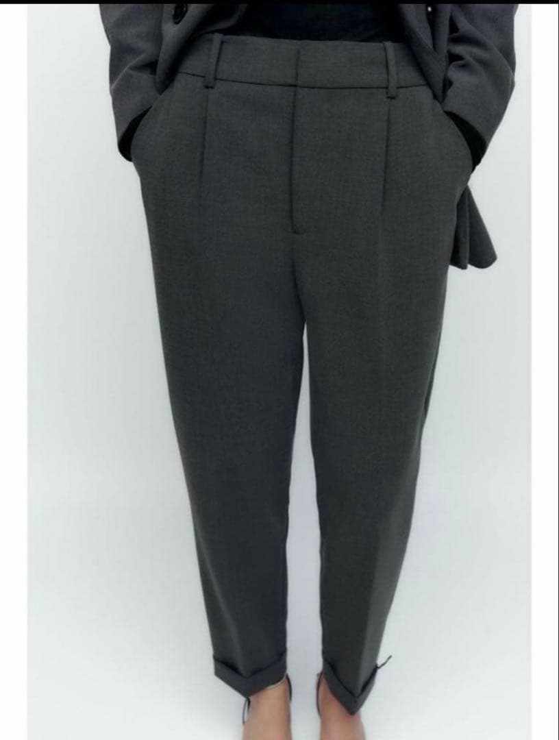 ZARA ダブルブレストスーツ　セットアップ　グレー