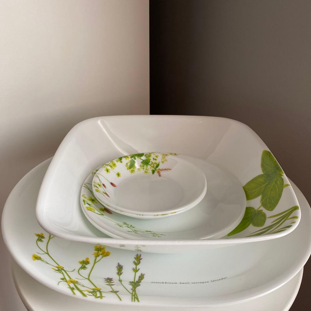 CORELLE コレール ヨーロピアンハーブ 食器 葉 皿 プレート 小皿 取皿