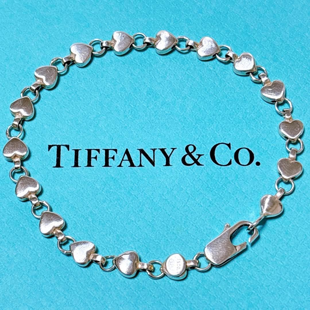 【美品】19cm ティファニー パフハート ブレスレット シルバー925