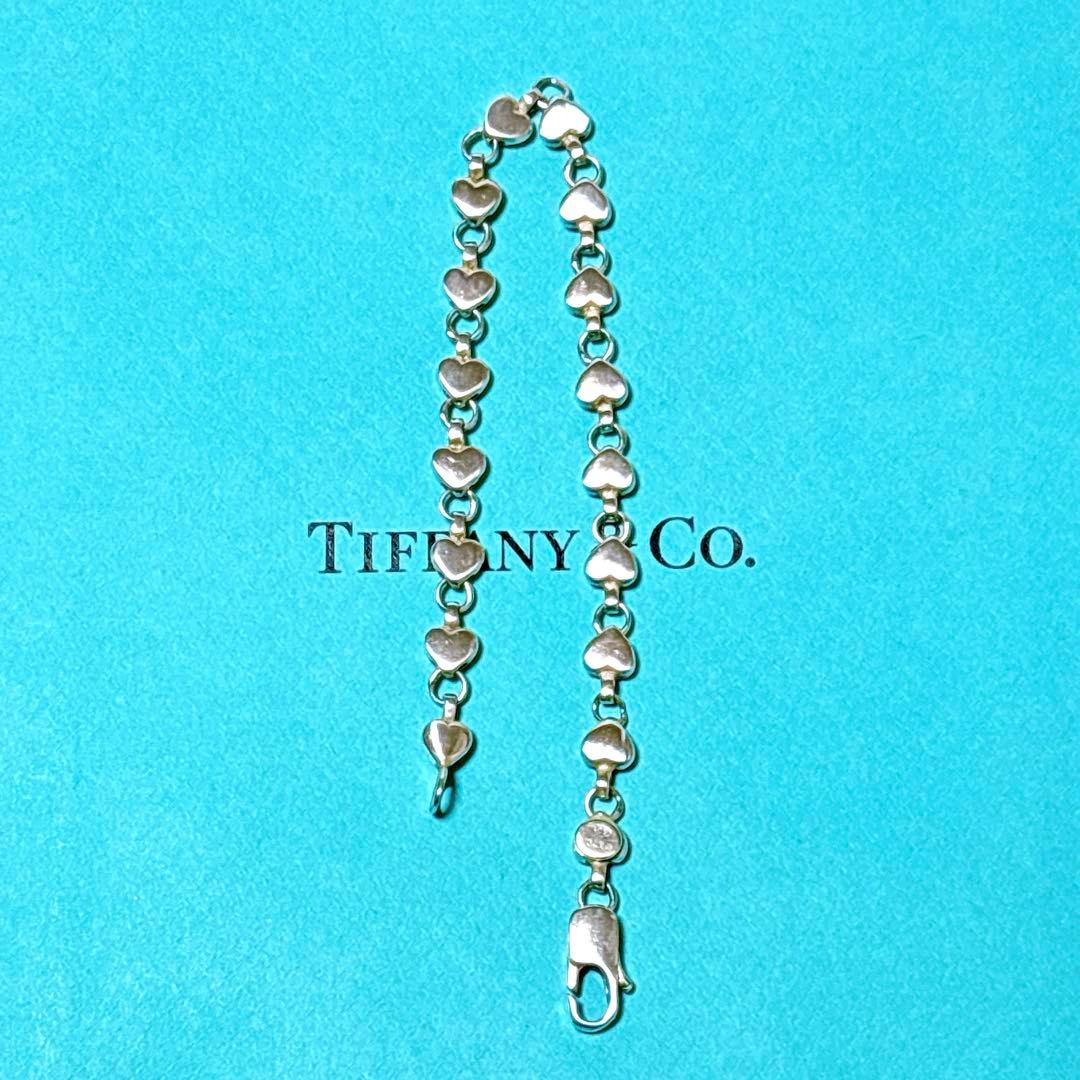 【美品】19cm ティファニー パフハート ブレスレット シルバー925