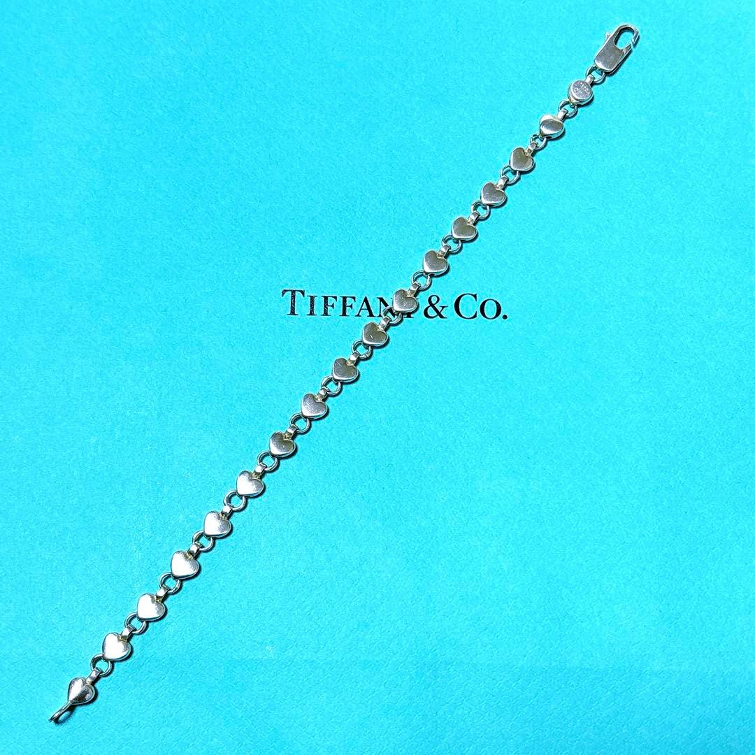 【美品】19cm ティファニー パフハート ブレスレット シルバー925