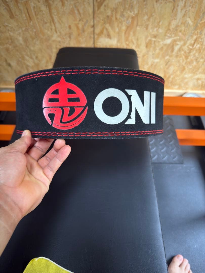 ONI トレーニングパワーベルト 黒赤