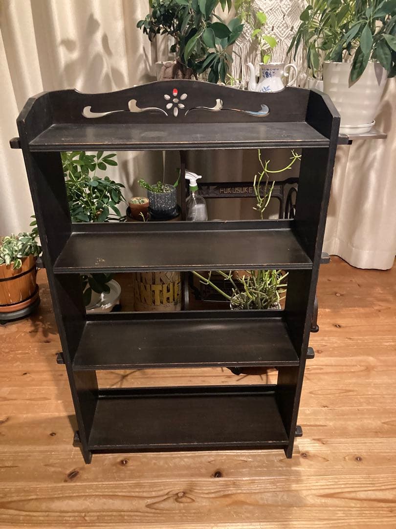 昭和レトロ　木製本棚　くさび式　中棚④段　③