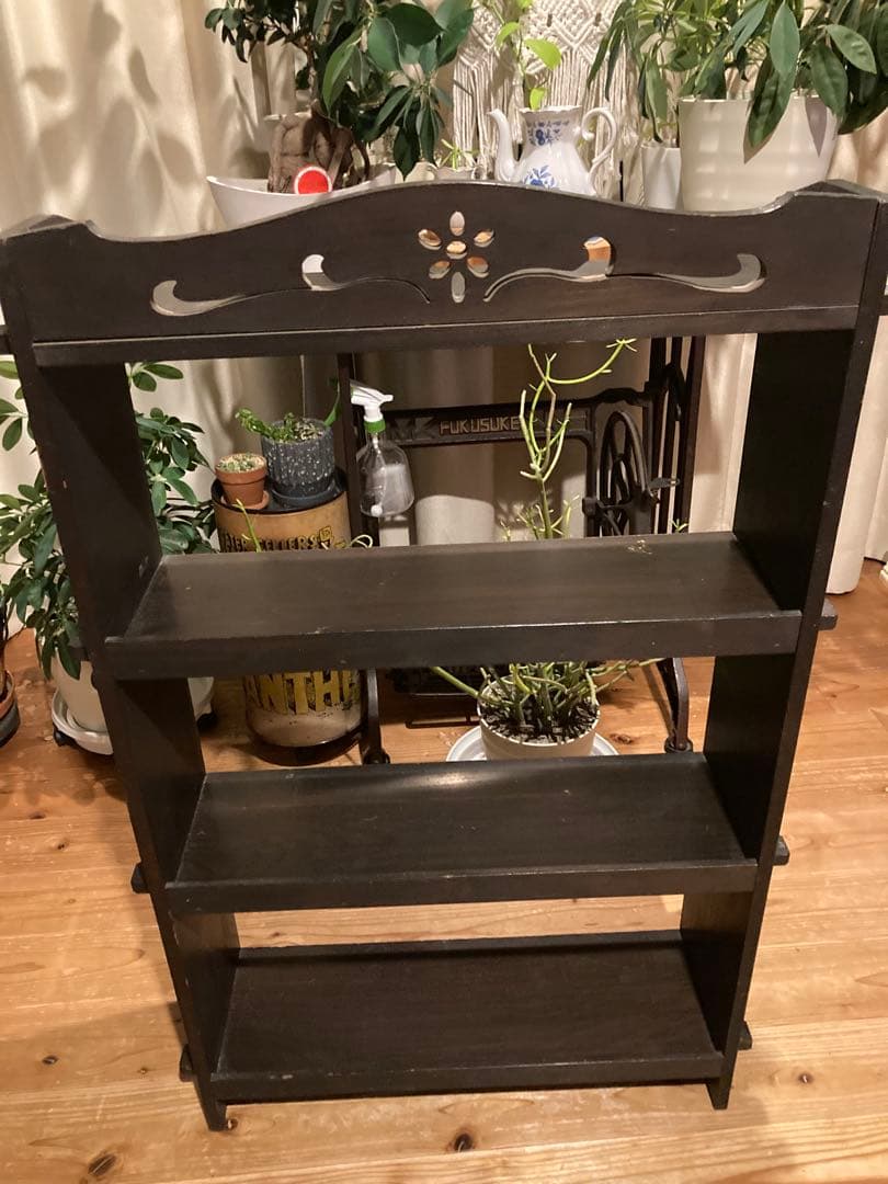 昭和レトロ　木製本棚　くさび式　中棚④段　③