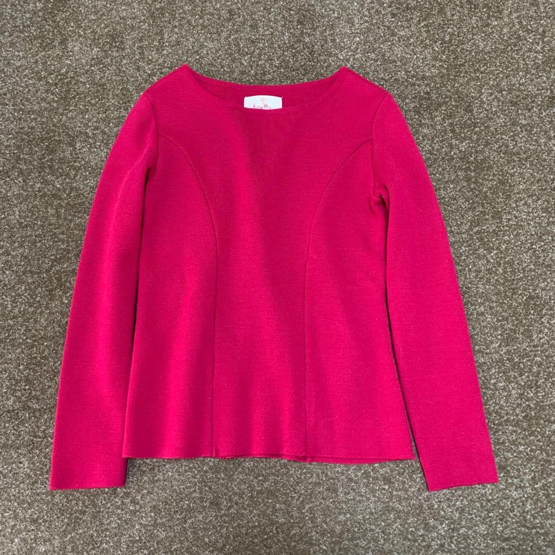 Kay me ケイミー　チェリーピンク　ミラノリブトップス