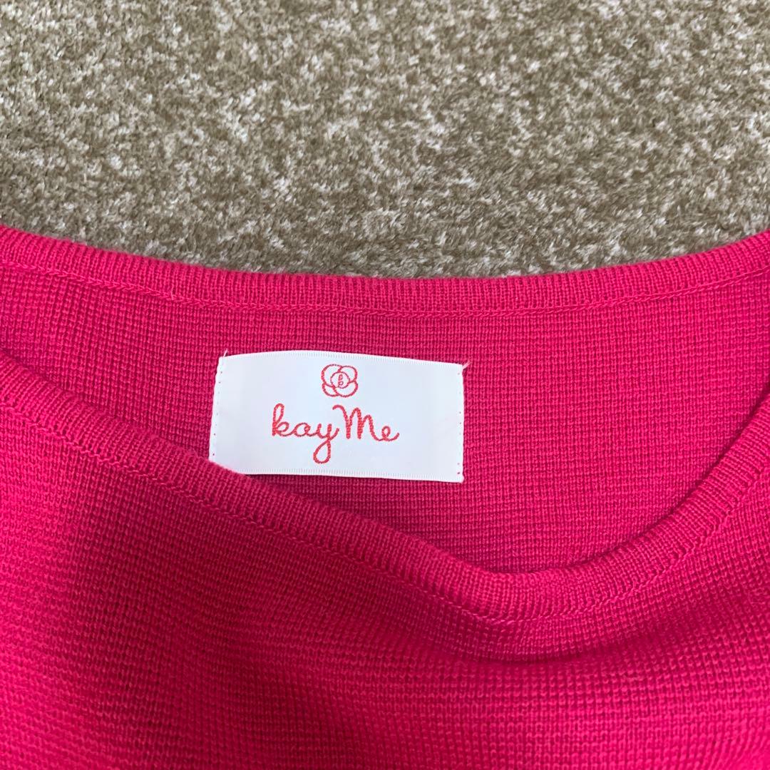 Kay me ケイミー　チェリーピンク　ミラノリブトップス