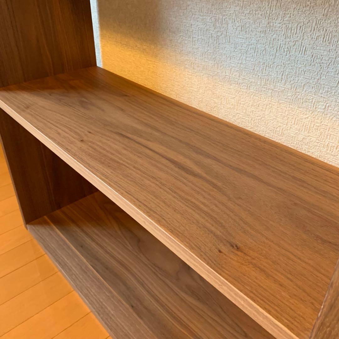 無印 スタッキングシェルフ ワイド2段 ウォールナット材