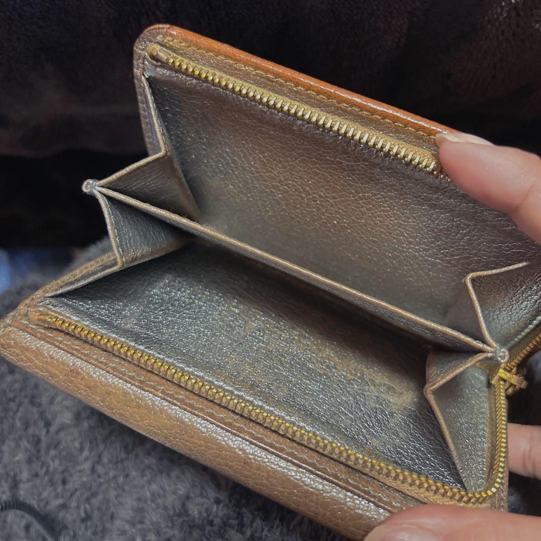 miu miu 三つ折り財布 ブラウンレザー