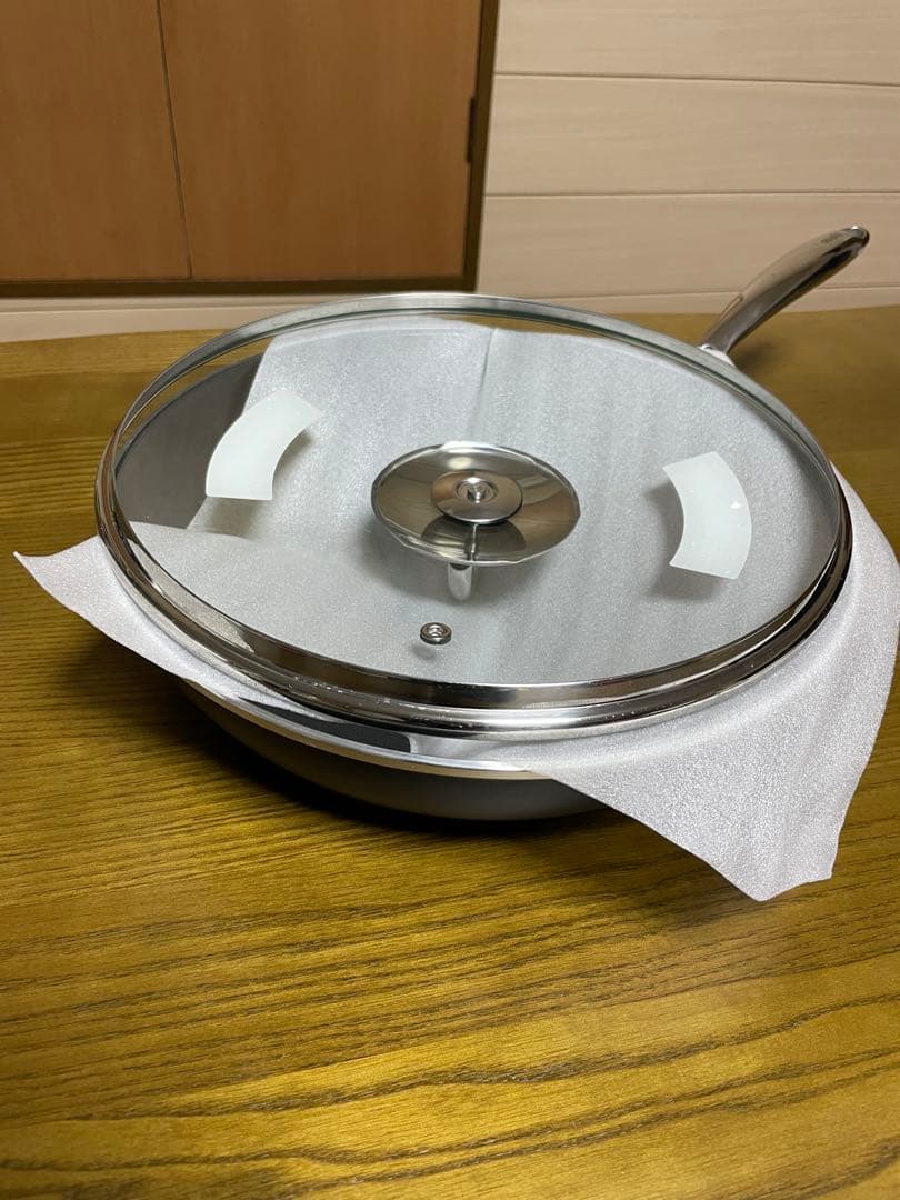 アサヒ軽金属　かるパン　軽量29cmフライパン ガラス蓋付き　②