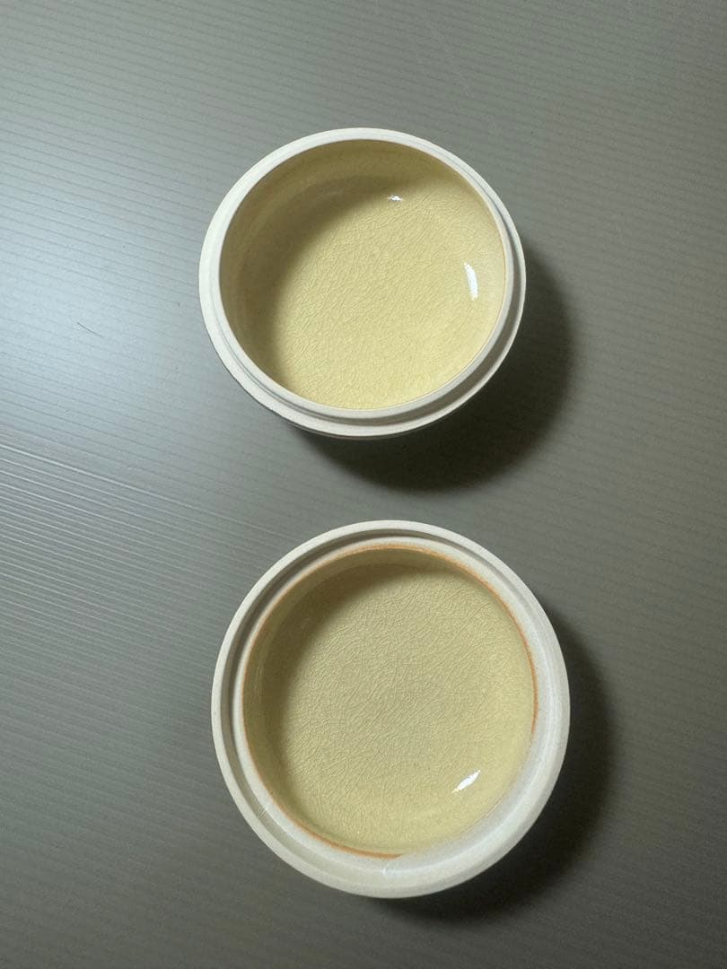 2067 薩摩焼　紋入香炉　梅模様香合　未使用