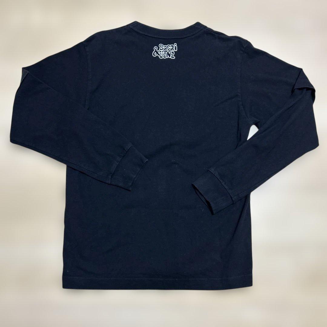 24AW サカイ　ゴンズ　レイヤード　ブラック　ロゴ　GOOD VIBES
