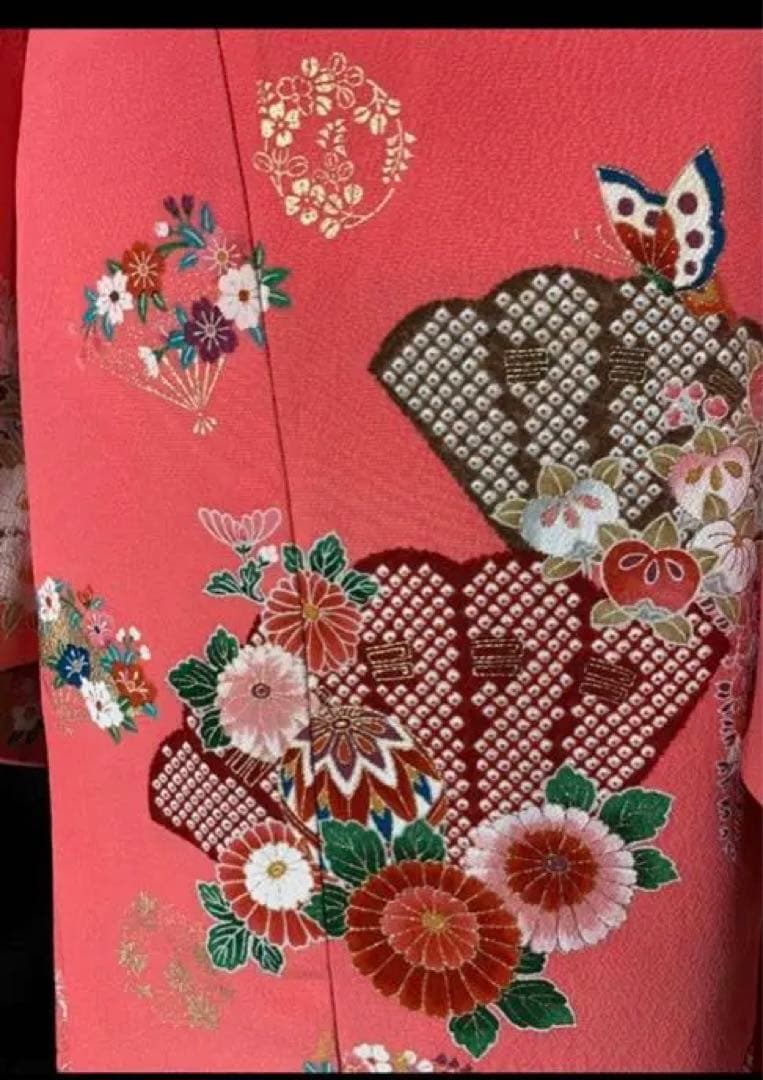 七五三　七歳着物　七歳お祝着　ヴィンテージ着物