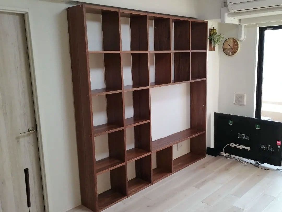 【お盆値下げ中】壁面シェルフ ミドルブラウン　美品 付属品等完備　コネクト