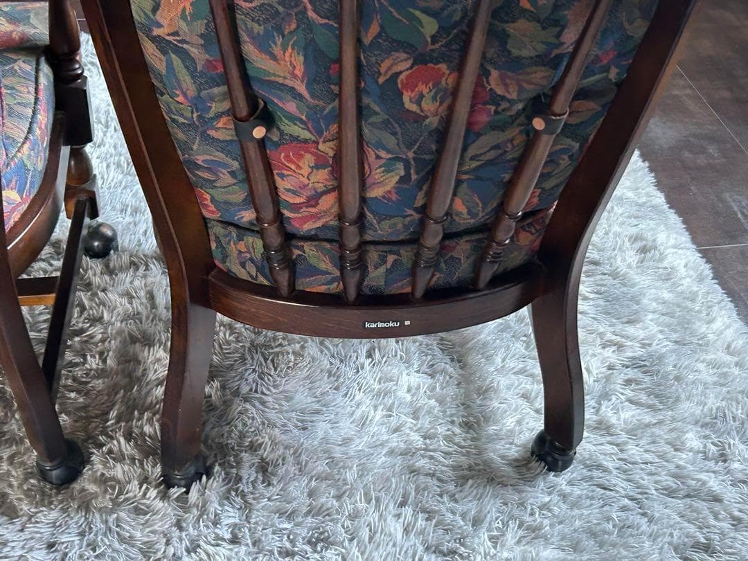 ②カリモク karimoku アームチェア　ヴィンテージチェア　2脚セット　GZ
