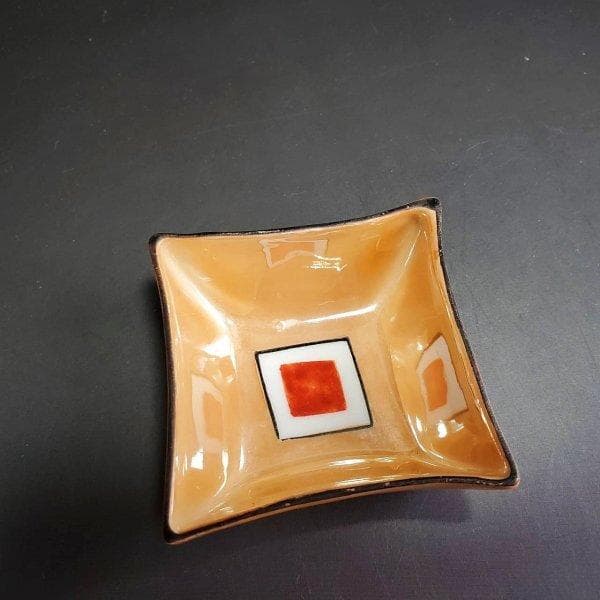 初期オールドノリタケ　メープルリーフ印　トランプ柄　小鉢3個