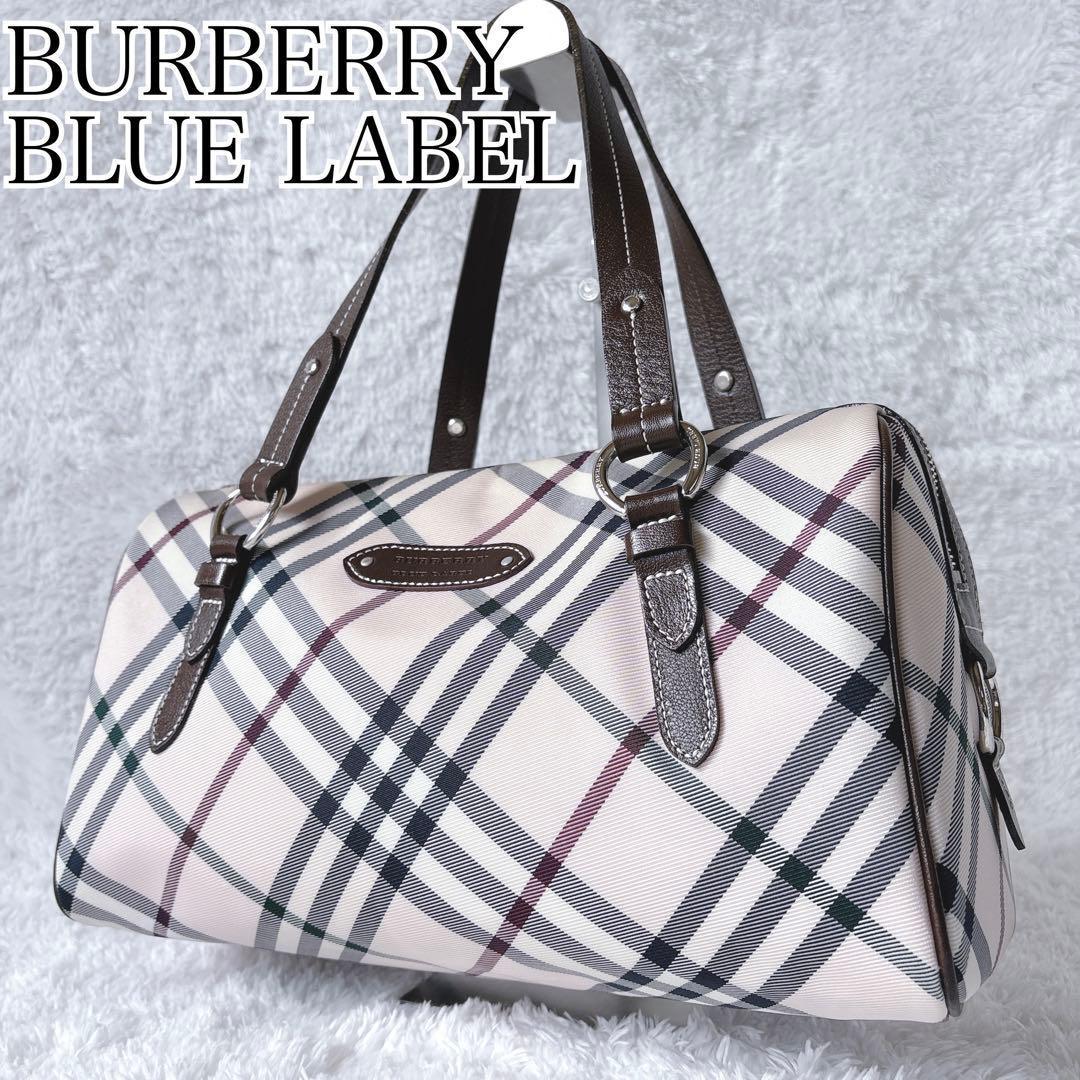 美品✨BURBERRY BLUE LABEL　ミニボストン　ノバチェック　ピンク