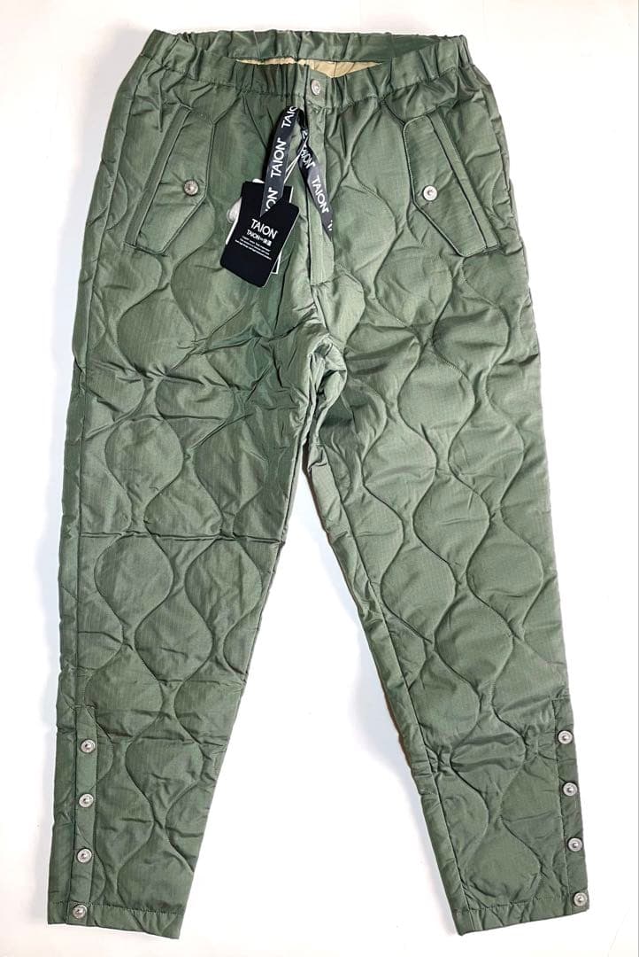 【タグ付き新品】TAION タイオン ミリタリー キルティング ダウンパンツ S