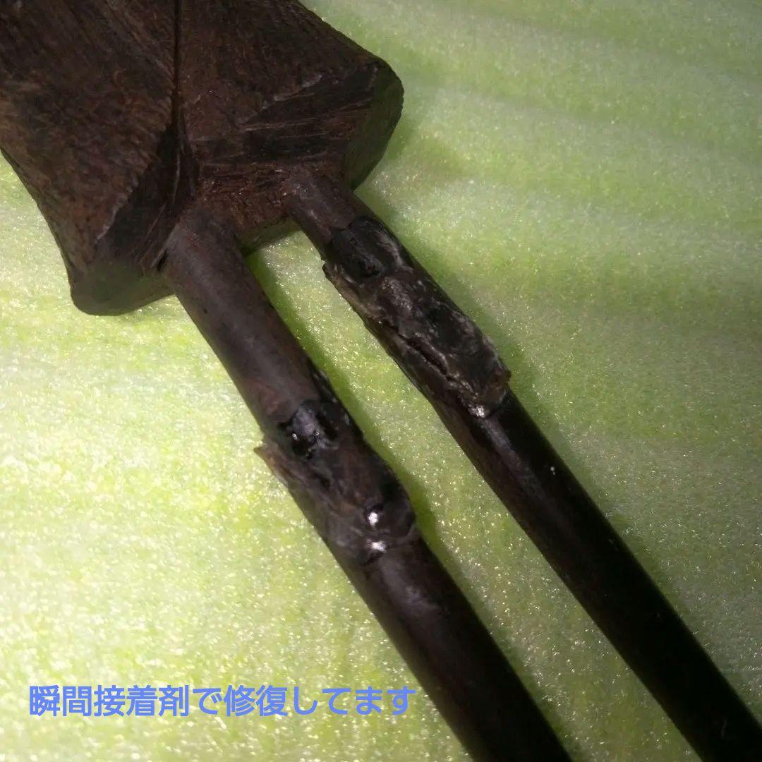 長身　木彫像　オブジェ　木製　木彫り　インテリア　置物　魔除け　厄除け　レア