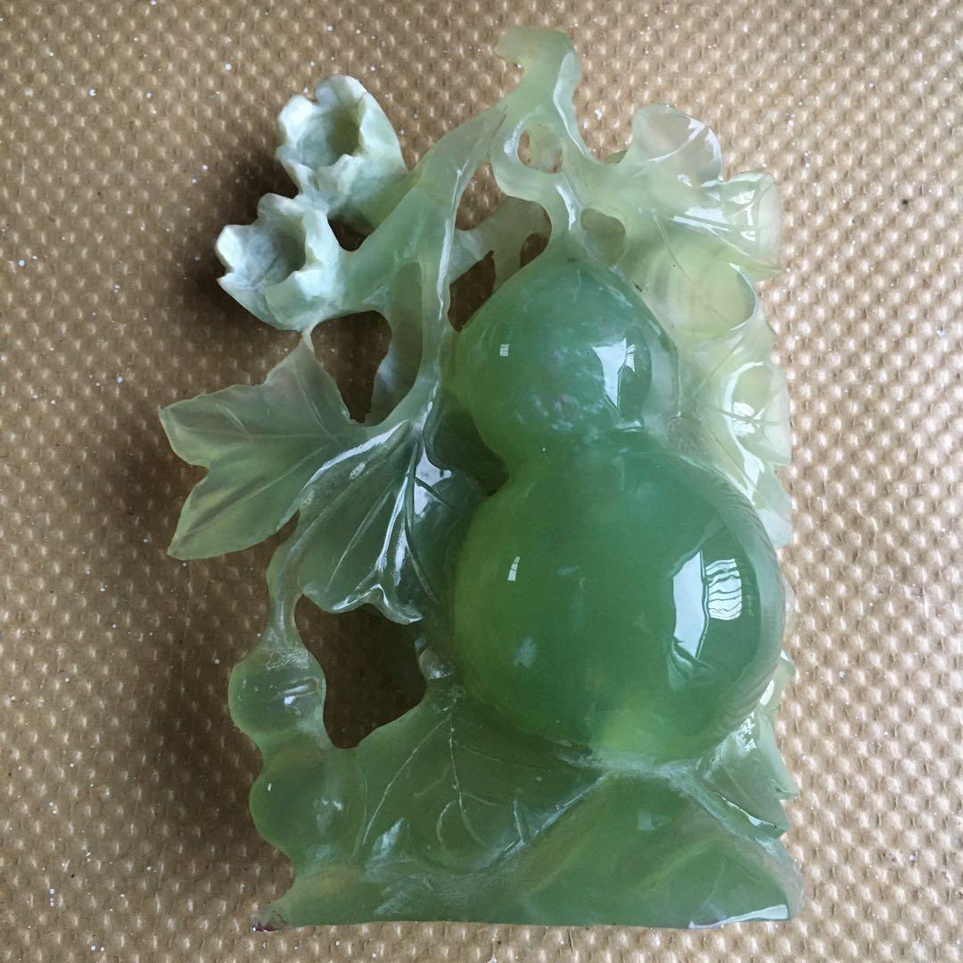 1255 瓢箪　ひょうたん　飾り　置物 石 大理石 水晶 翡翠 ヒスイ