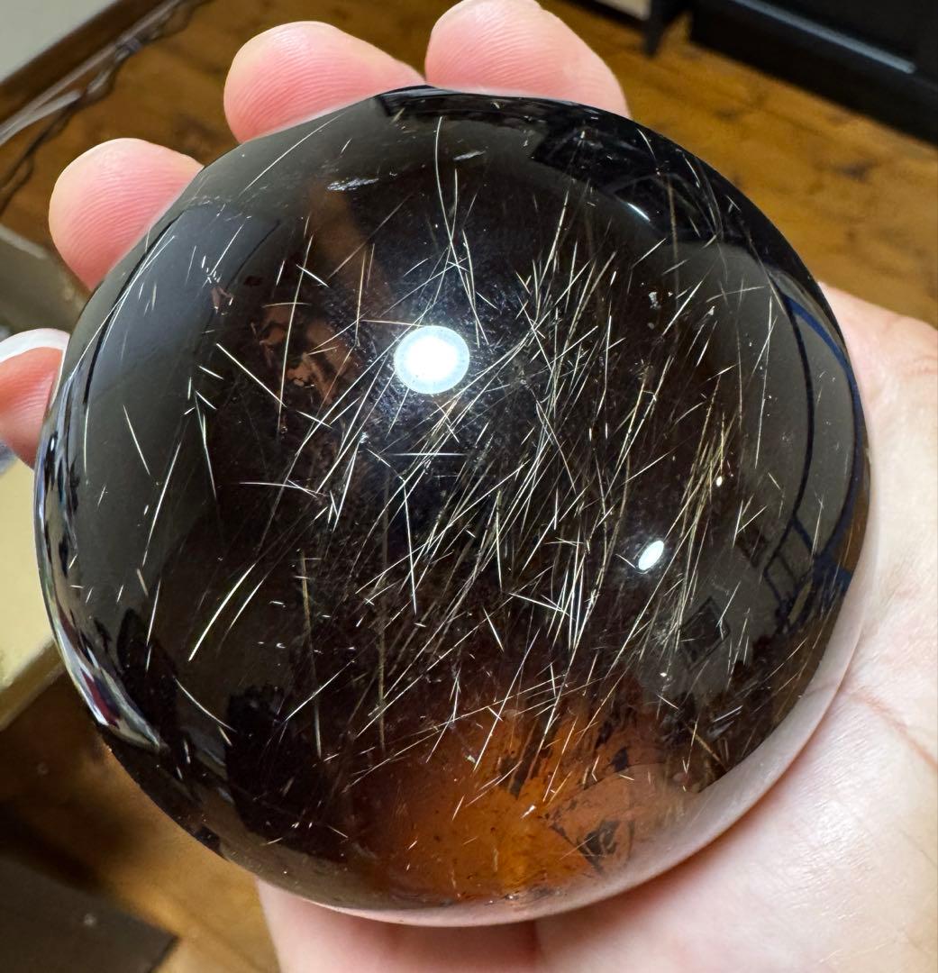 お値打ち　高品質　大玉　ゴールドルチルスフィア 丸玉