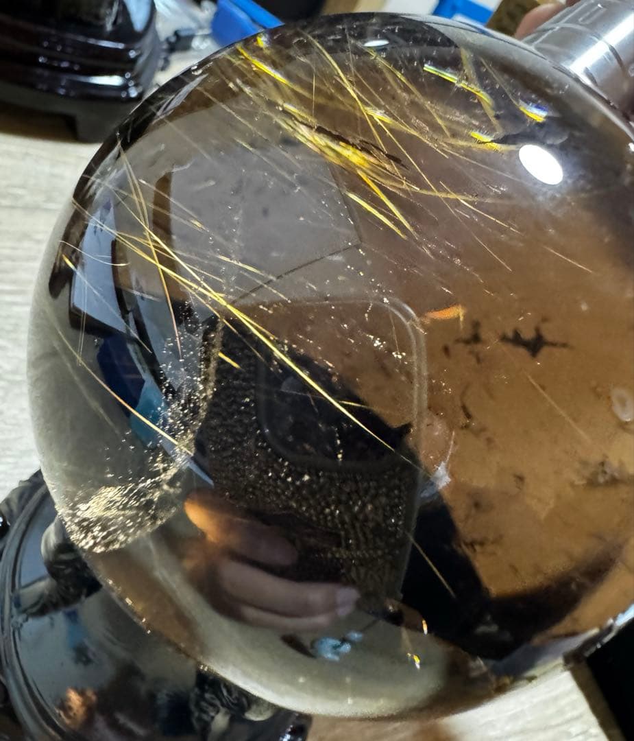 お値打ち　高品質　大玉　ゴールドルチルスフィア 丸玉