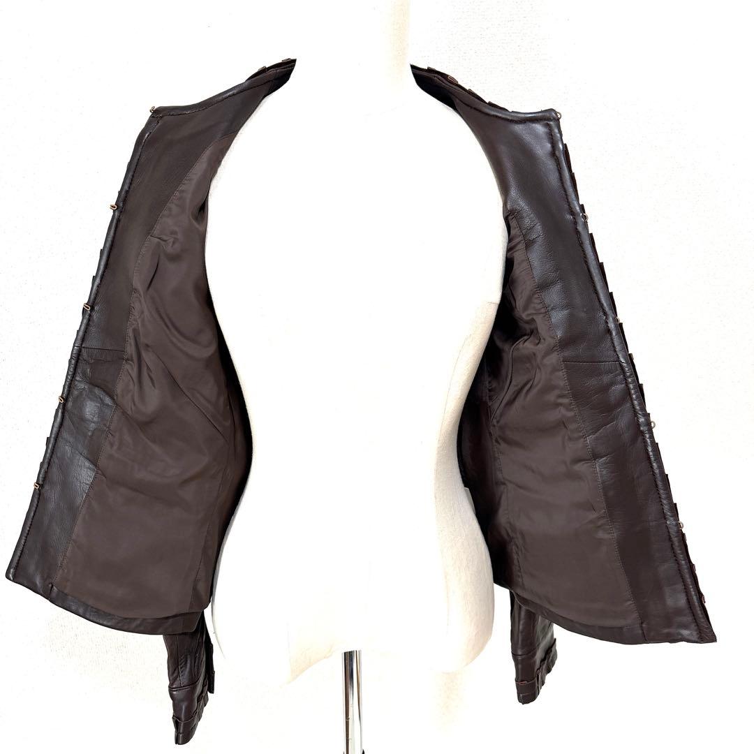 未使用 シープスキン ノーカラージャケット L 日本製