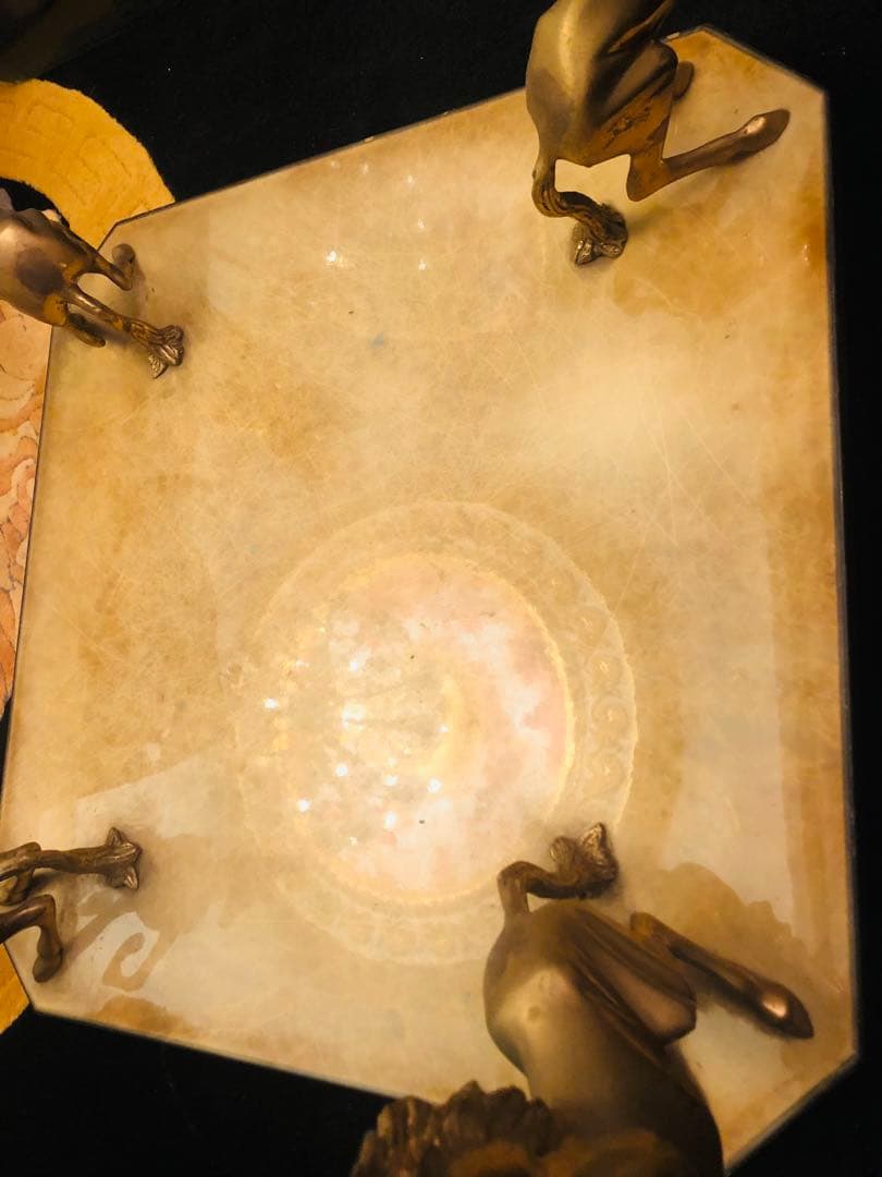 西洋★豪華　社長デスク　金馬テーブル☆イタリア製