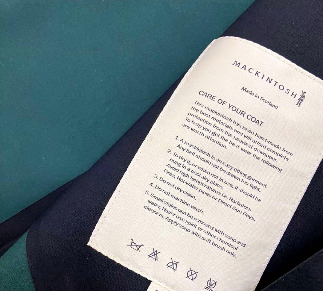 専用MACKINTOSH◆ゴム引きシングルトレンチコート8千鳥格子22万