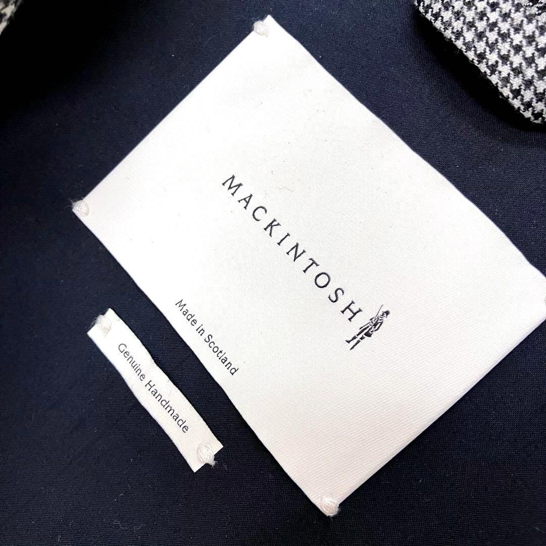 専用MACKINTOSH◆ゴム引きシングルトレンチコート8千鳥格子22万
