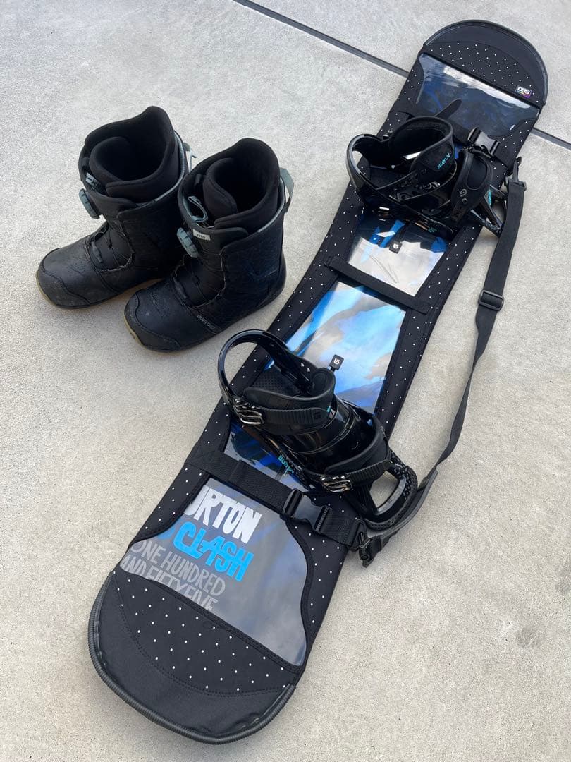 Burton CLASH 155 スノーボード3点　ソールカバー付き