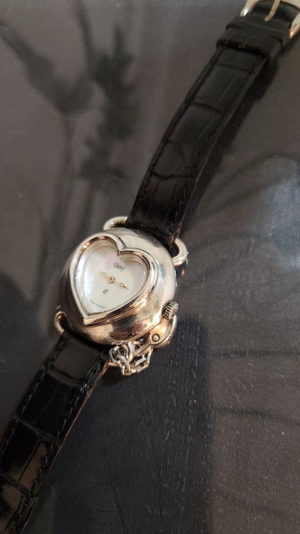 Obrey レディース sv925(銀無垢) チャーム付 ハートフェイス