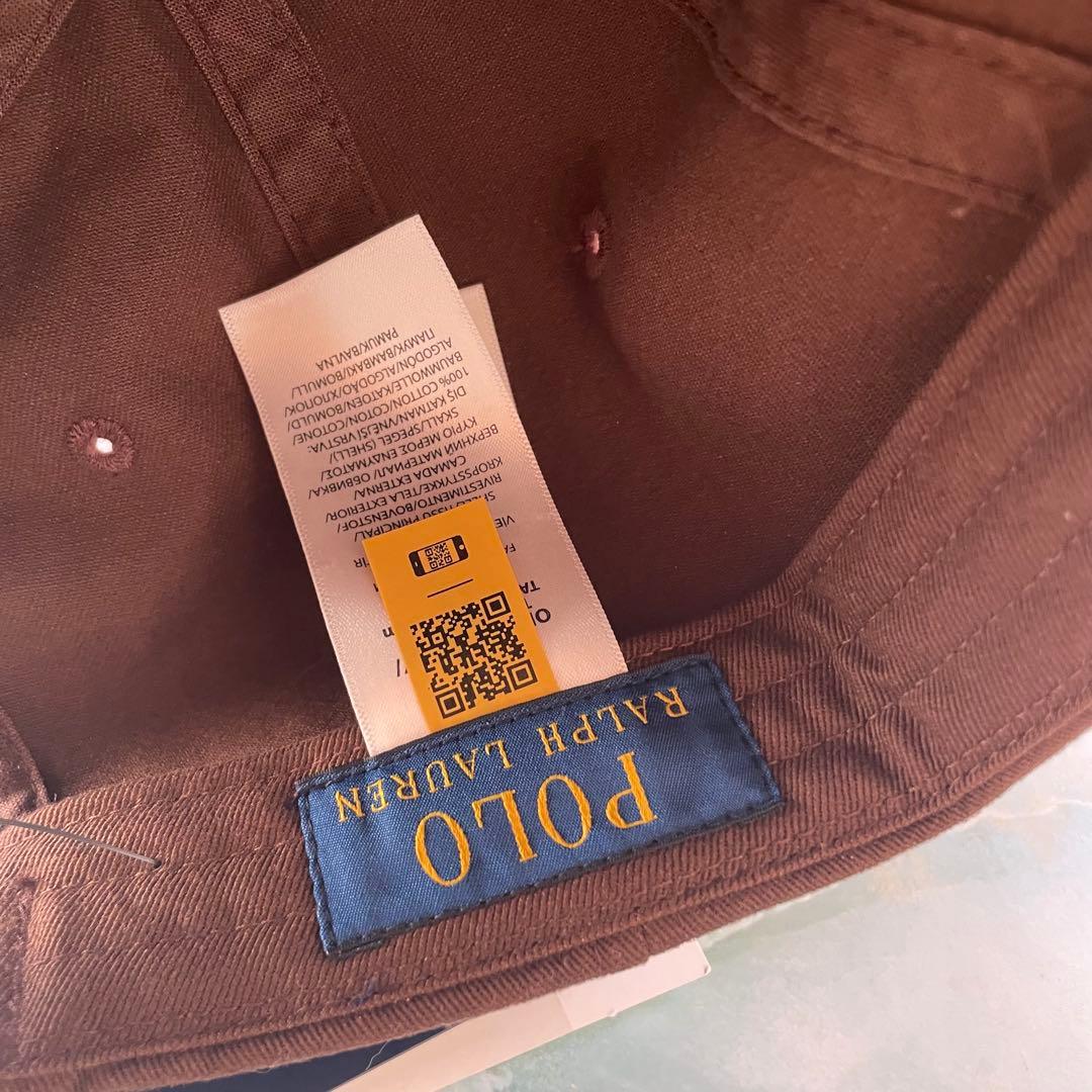 ナナコ【新品 ポロラルフローレン キャップ ブラウン タグ付き