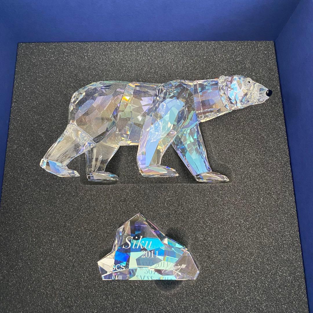 SWAROVSKI スワロフスキー ムーンライトクリスタル ホッキョクグマ 置物
