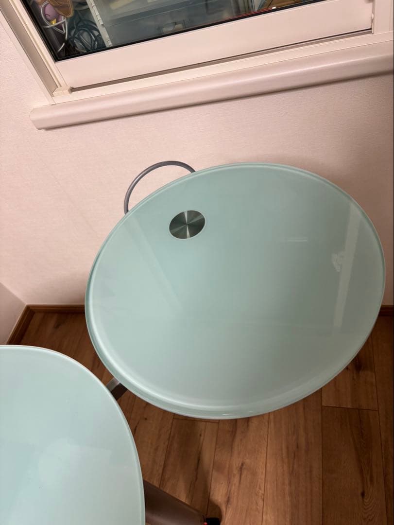 ヤマギワ購入 ガラス製デザインデスク PCデスク モダンデザイン 名古屋引取歓迎