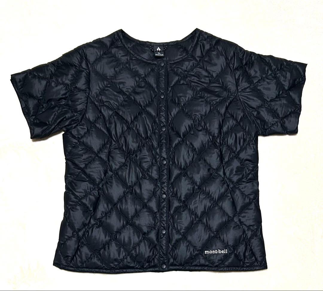 極美品　モンベル　半袖ダウンジャケット　黒 大きいサイズ