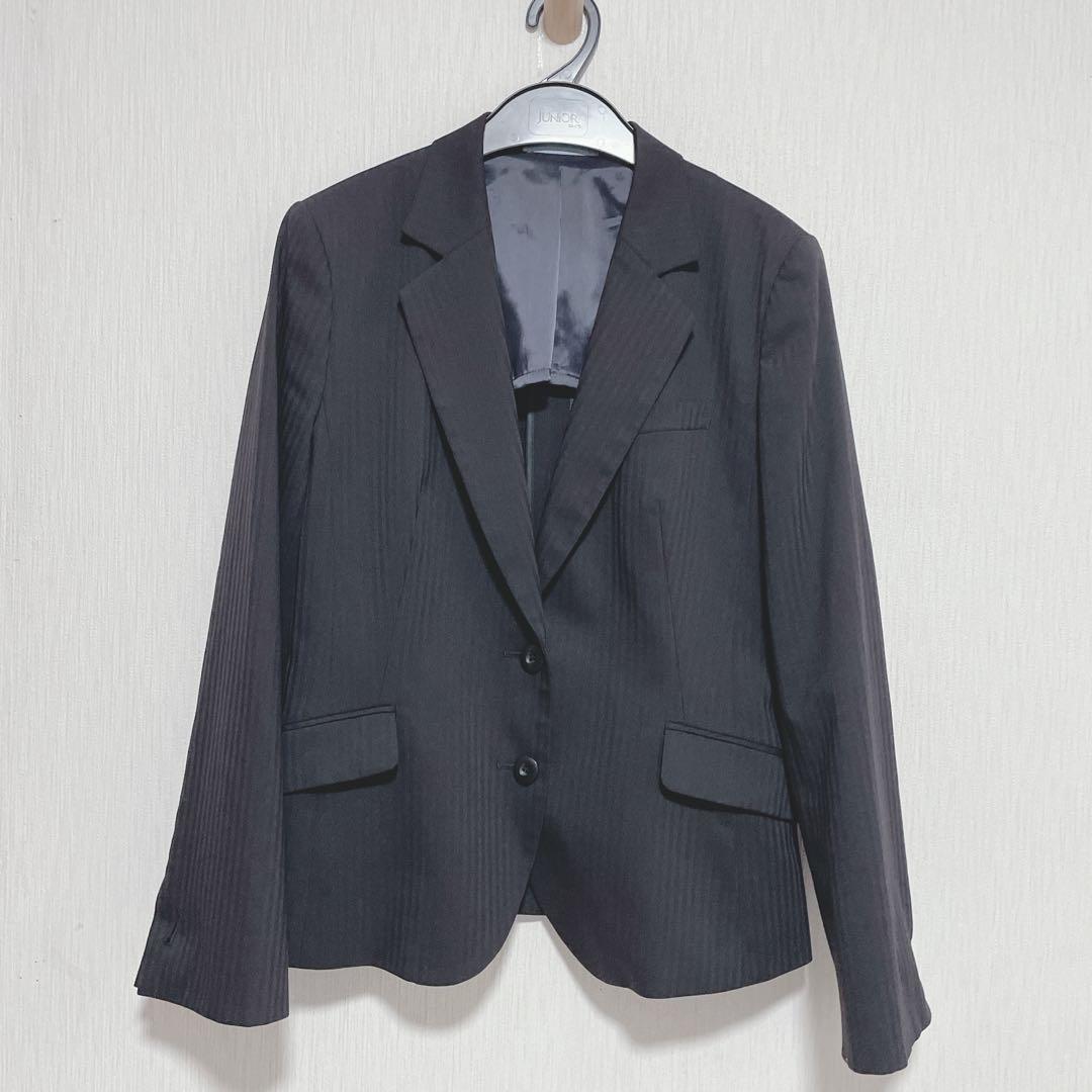 LES￼ MUSE スーツセット　L パンツスーツ　3点　黒 ウオッシャブル