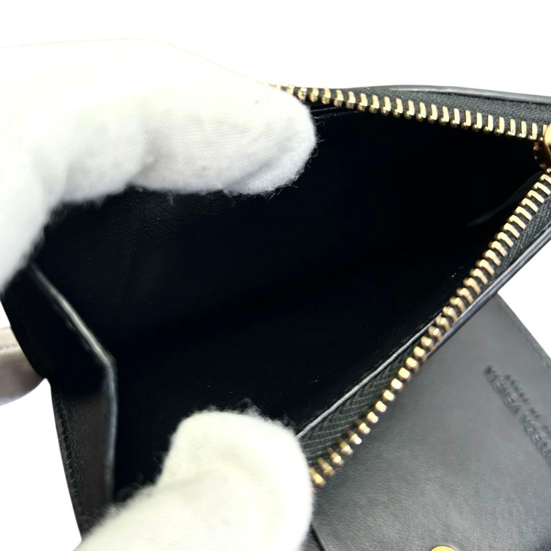 美品　ボッテガヴェネタ 二つ折り財布　カセット イントレチャート　RFID搭載