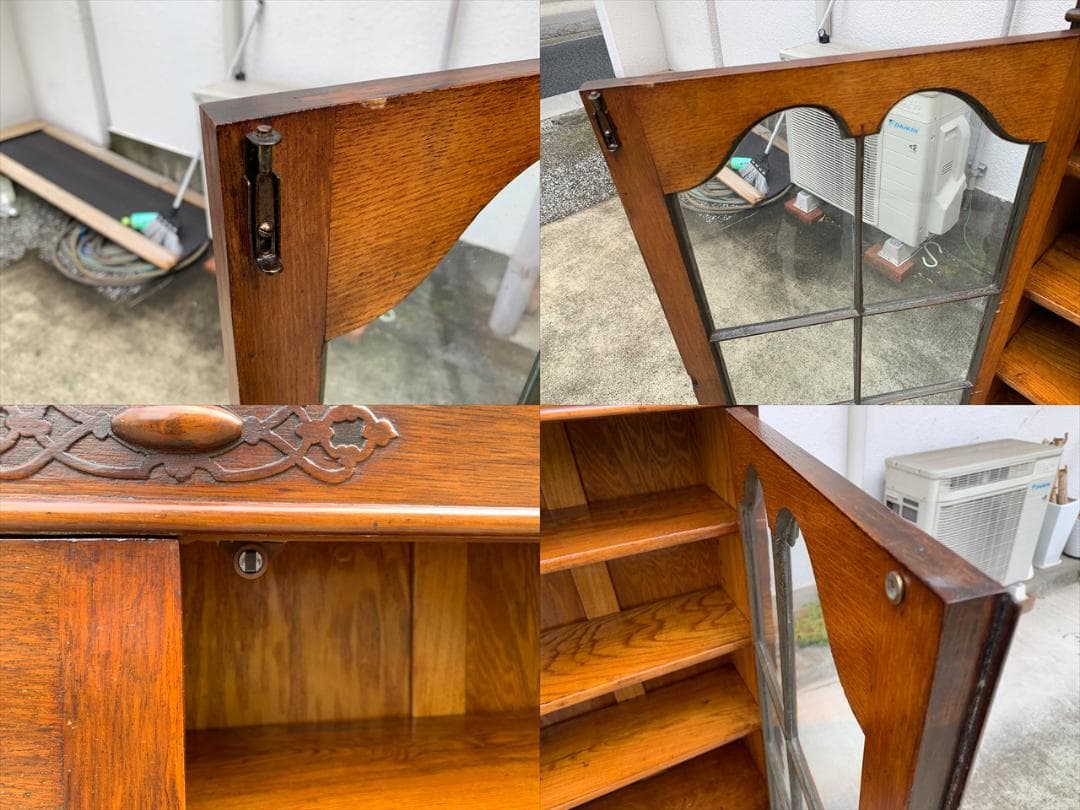 英国｜イギリス｜アンティーク｜オーク材｜ブックキャビネット｜本棚｜