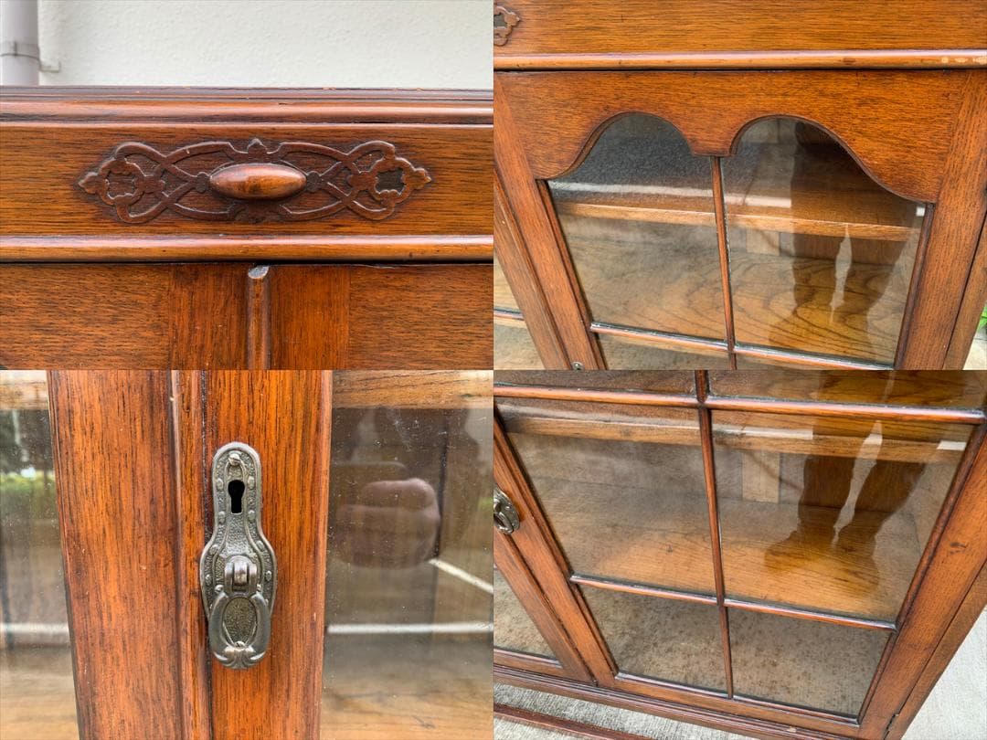 英国｜イギリス｜アンティーク｜オーク材｜ブックキャビネット｜本棚｜