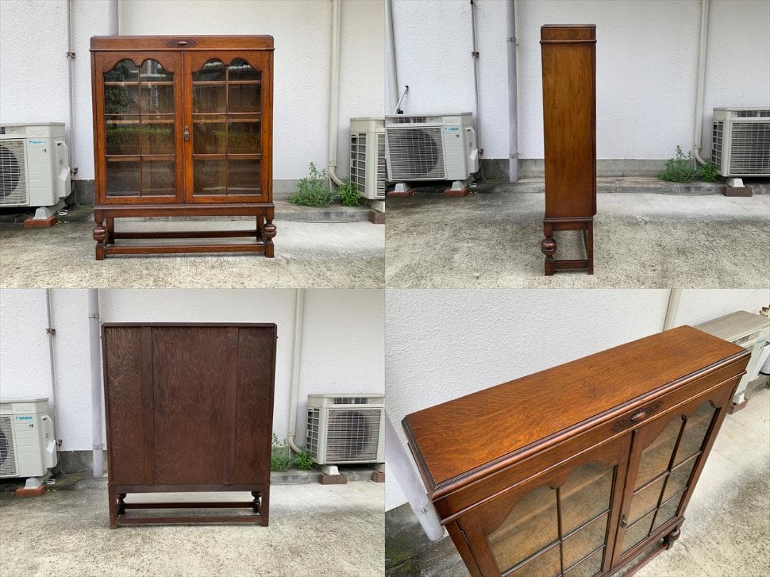 英国｜イギリス｜アンティーク｜オーク材｜ブックキャビネット｜本棚｜