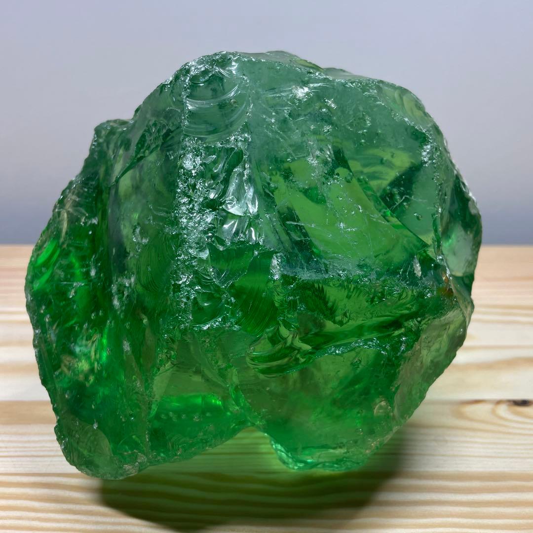 お値下げ　希少　アンダラクリスタル　特大グリーンボール 2850g