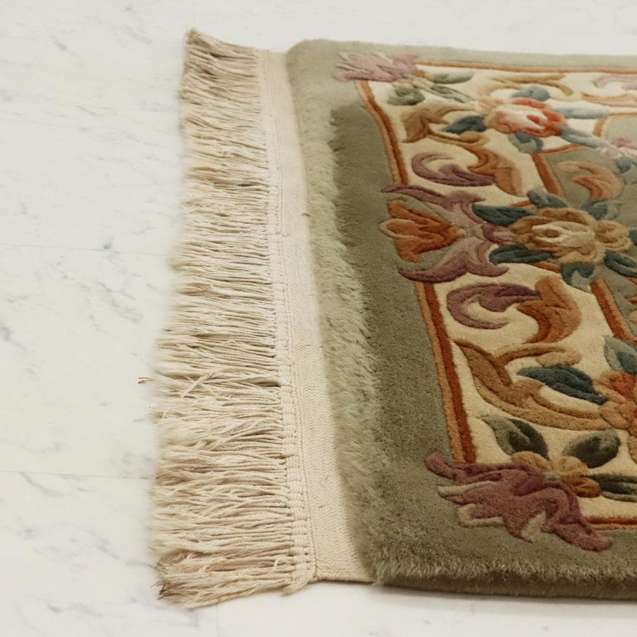 専用 Y2349-1 中国緞通 ウール ハンドカット 手織り 154×90㎝