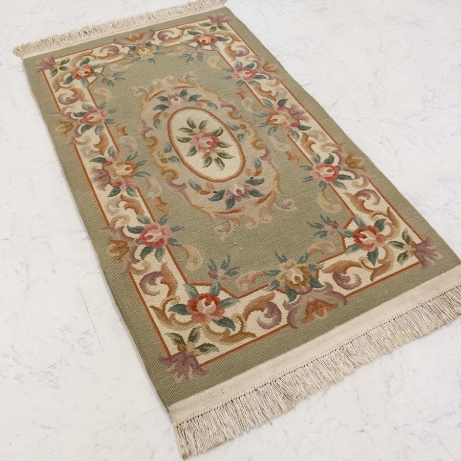 専用 Y2349-1 中国緞通 ウール ハンドカット 手織り 154×90㎝