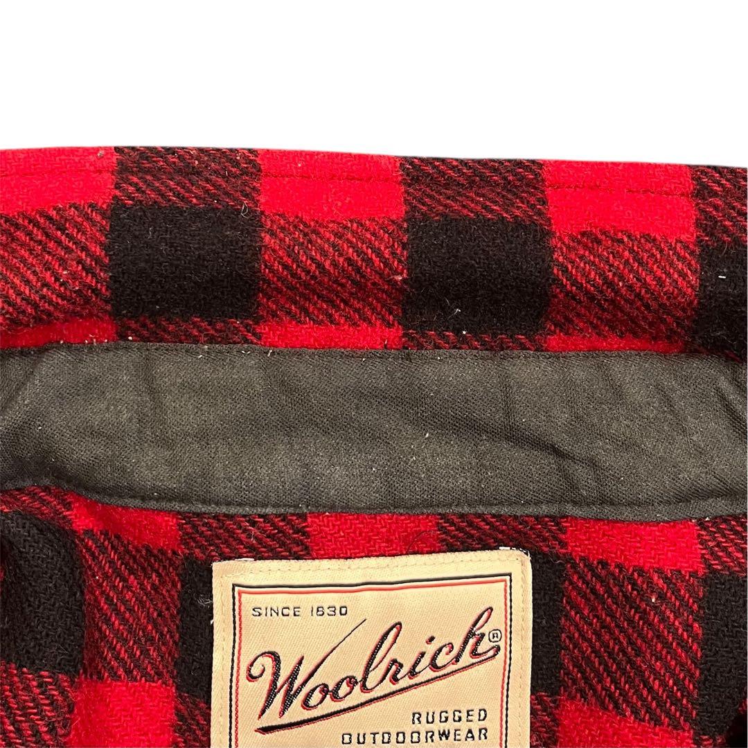 【USA製】WOOLRICH 90sバッファロー ブロック チェックウールシャツ