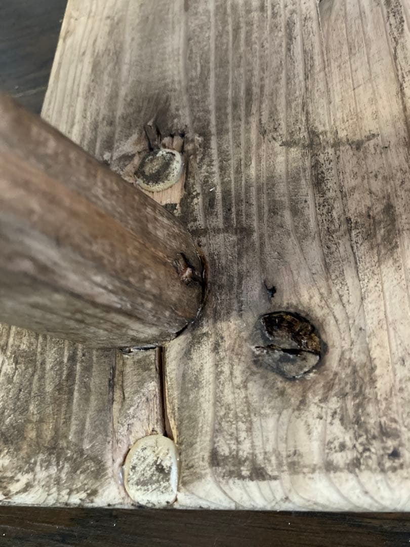 送料込『ピートm.n.o』アンティーク仕上げチェア○フラワースタンドにも