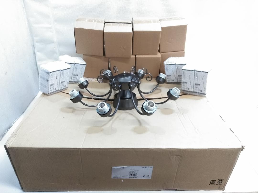 未使用品 キシマ BK-7036 シーリングライト シャンデリア 8灯◇