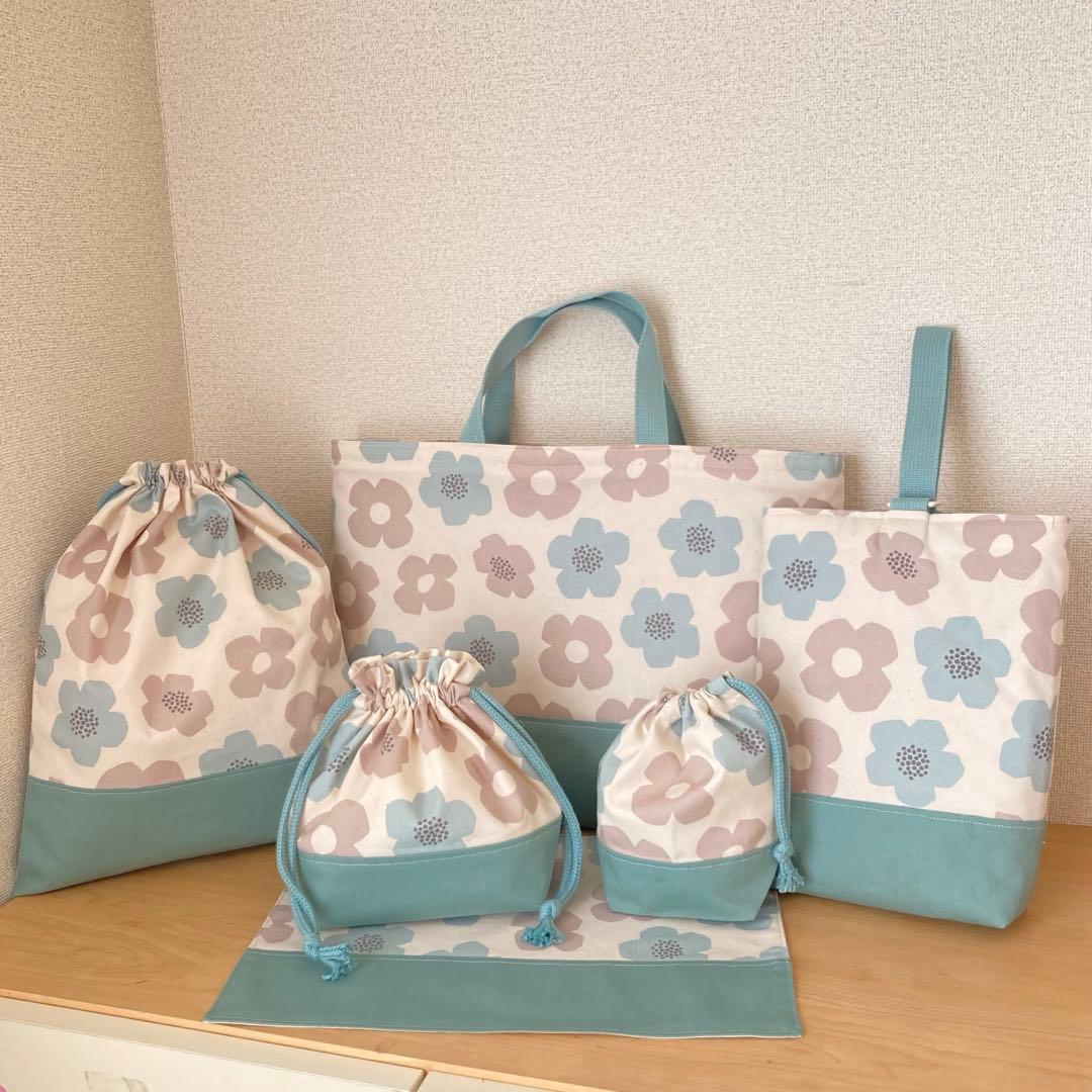 即購入OK！ くすみカラーが可愛い 入園入学セット♪ レッスンバッグ