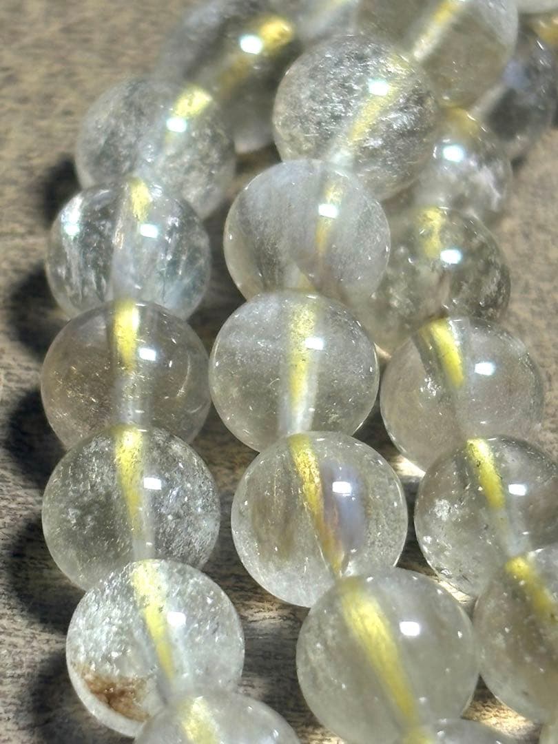 ブラックリビアン3連ブレスレット約6.3㎜（新品未使用）高品質クリストバライト入