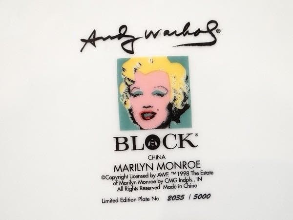限定 90年代 ビンテージ アンディ・ウォーホル マリリン・モンロー 飾り皿