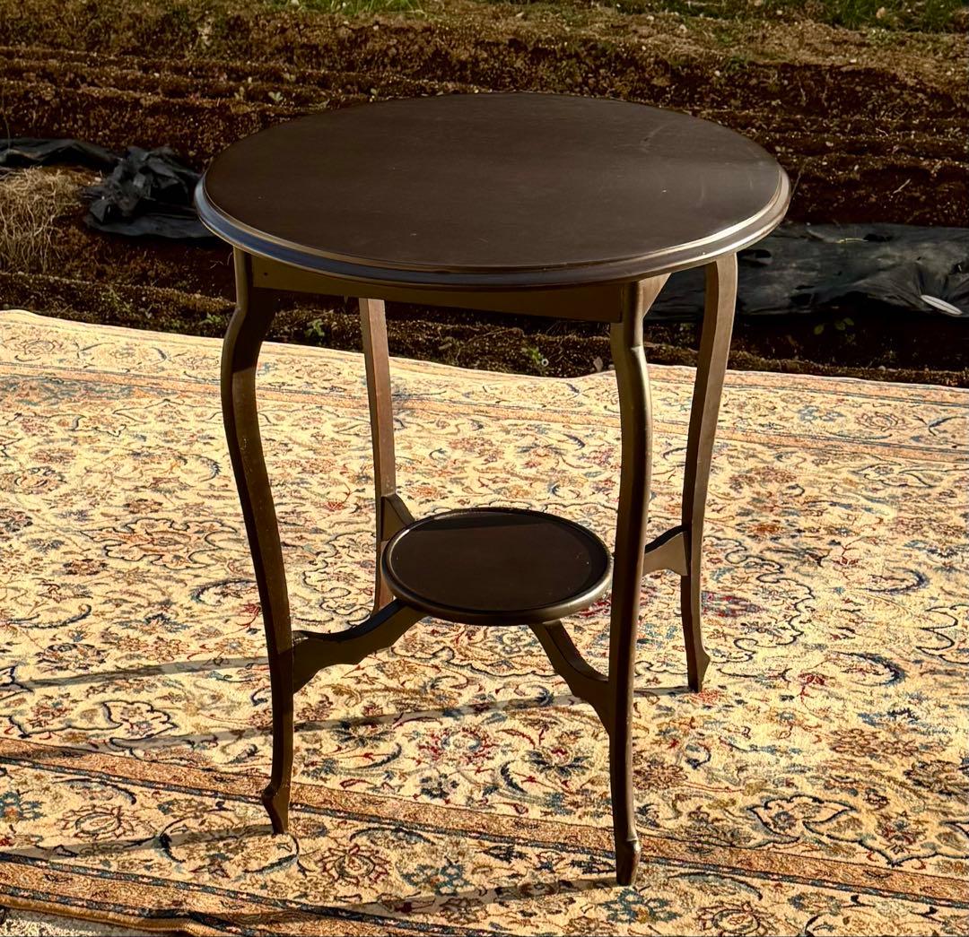 英国アンティーク ラウンドサイドテーブル 花台